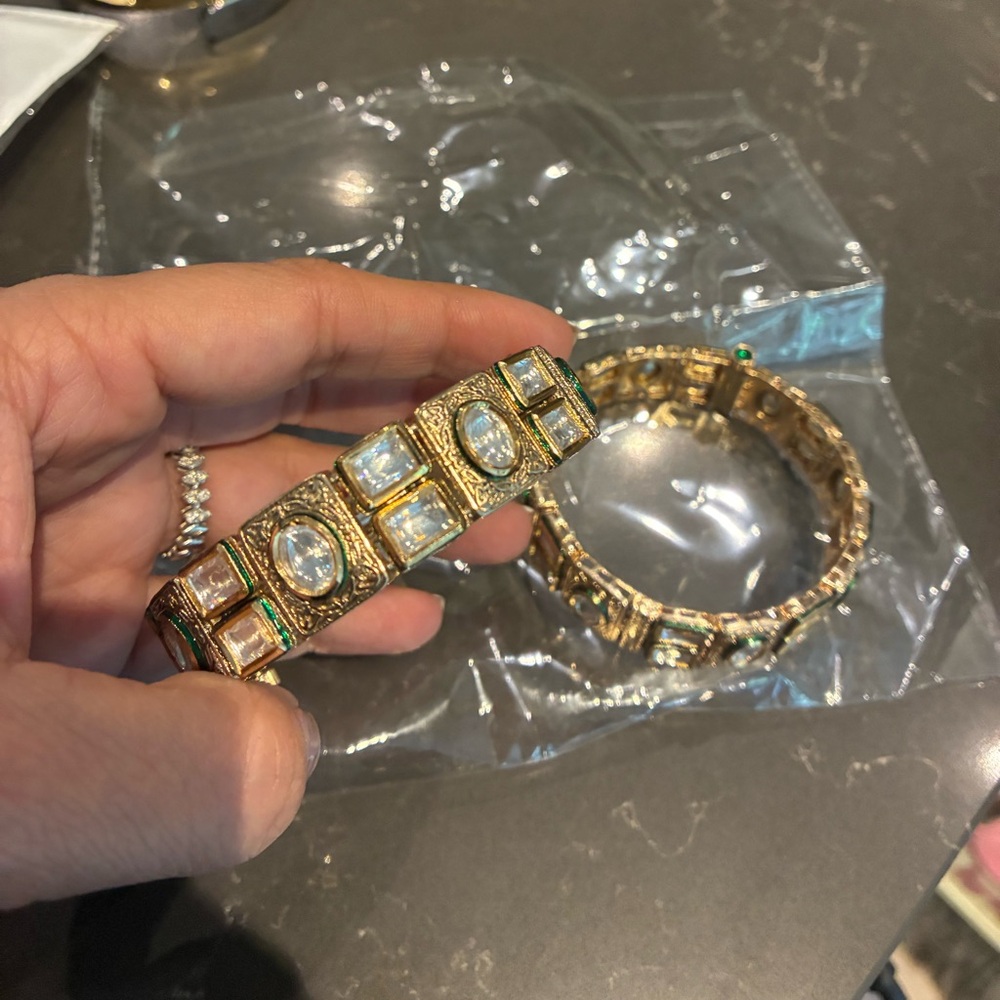 Elegant Gold and Silver Bracelet Set